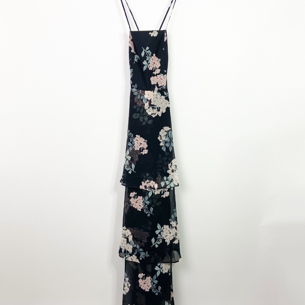 SMYM Black Floral Calypso Tiered Maxi Dress - Picture 2 of 5